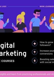 Digital Marketing Courses Instagram Post Template