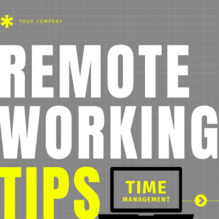 Remote Working Tips Instagram Carousel Social Media Template