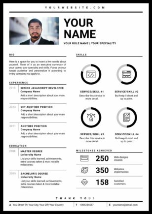 Creative White Background Resume template