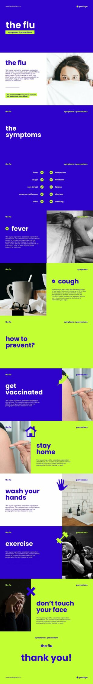 How To Protect Yourself From The Flu Widescreen Presentation Template