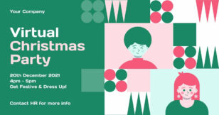 Virtual Christmas Party Facebook Post Template