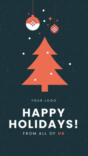Happy Holidays Minimalism Instagram Story Social Media Template