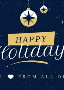 Happy Holidays Golden Facebook Post Social Media Template