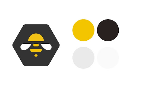 logo of SocialBee including its color palette