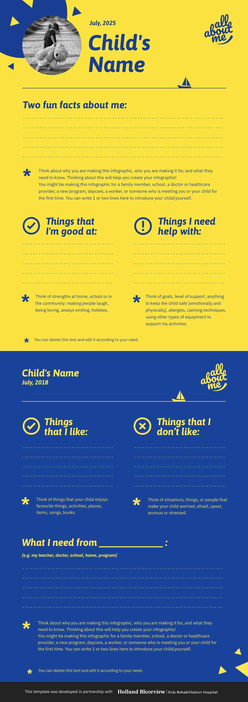 introduction infographic, about me visual template