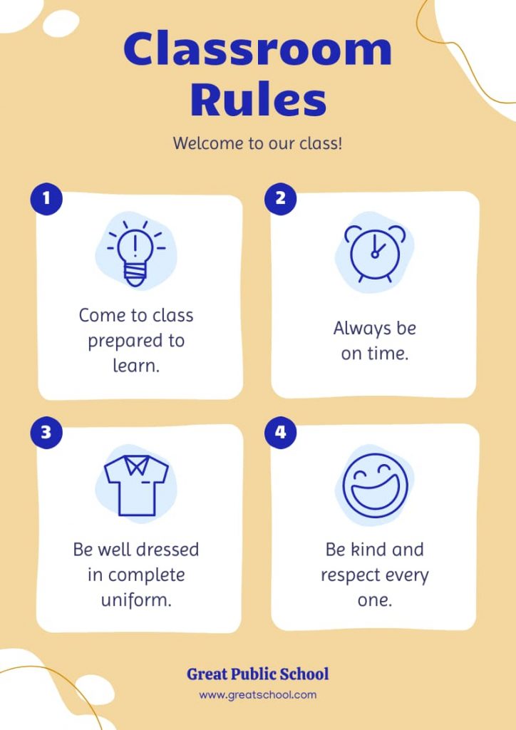 classroom rules, classroom rules template