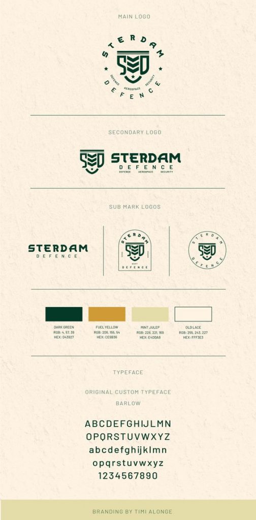 example of a logo mood board for creative work design process to ensure consistent look 