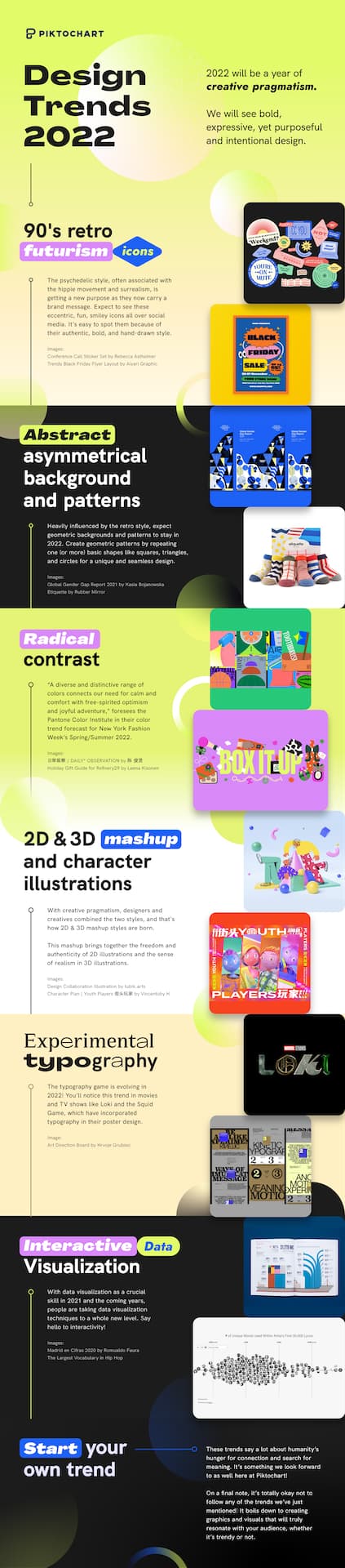 an infographic about graphic design trends