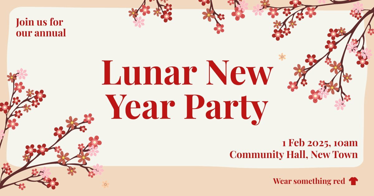 Lunar New Year Party Facebook Post