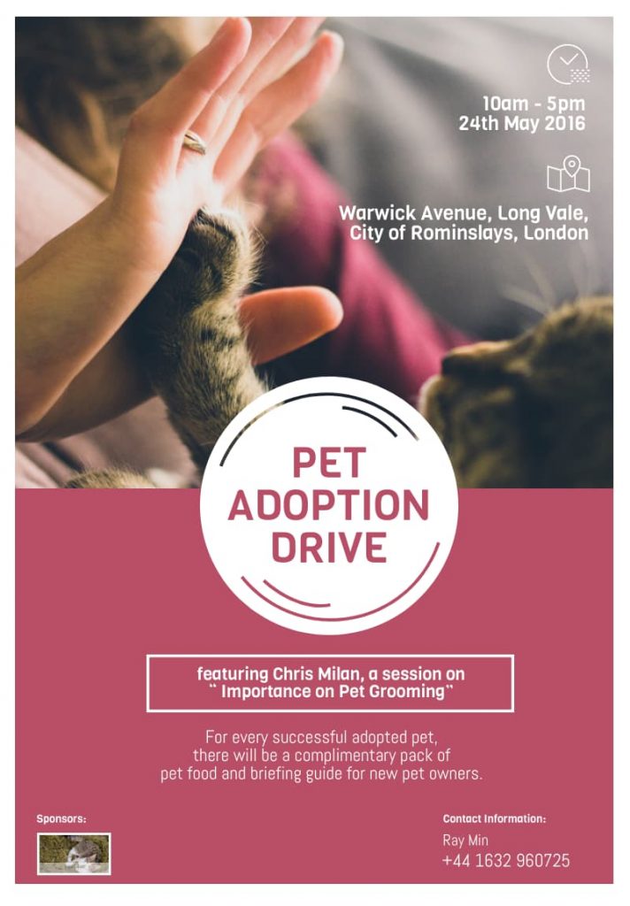pet adoption poster template