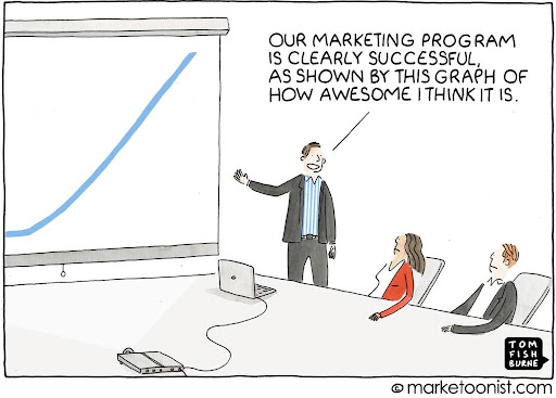 a comic about humor in marketing using simple words 