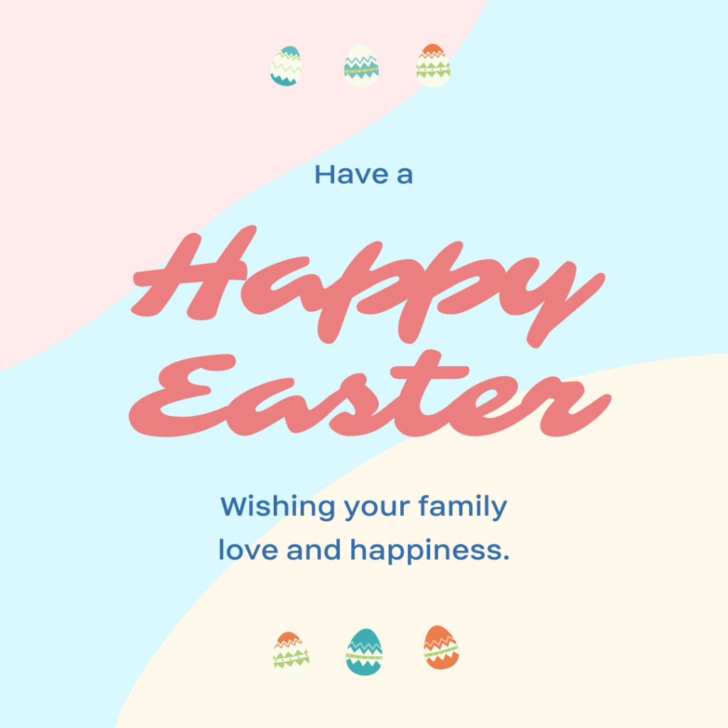 editable Easter greeting card template
