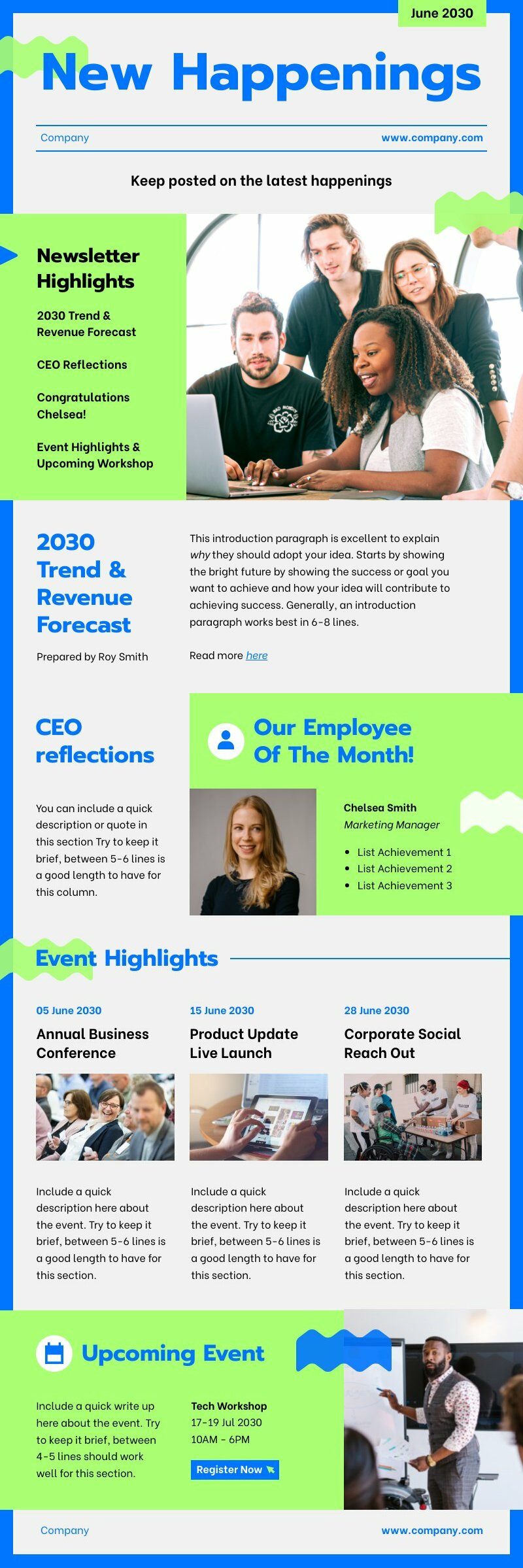Company Newsletter Highlights
