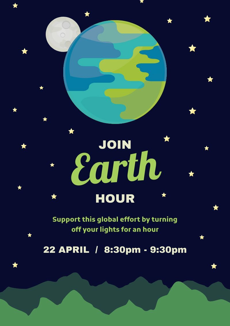 Earth Hour Event poster