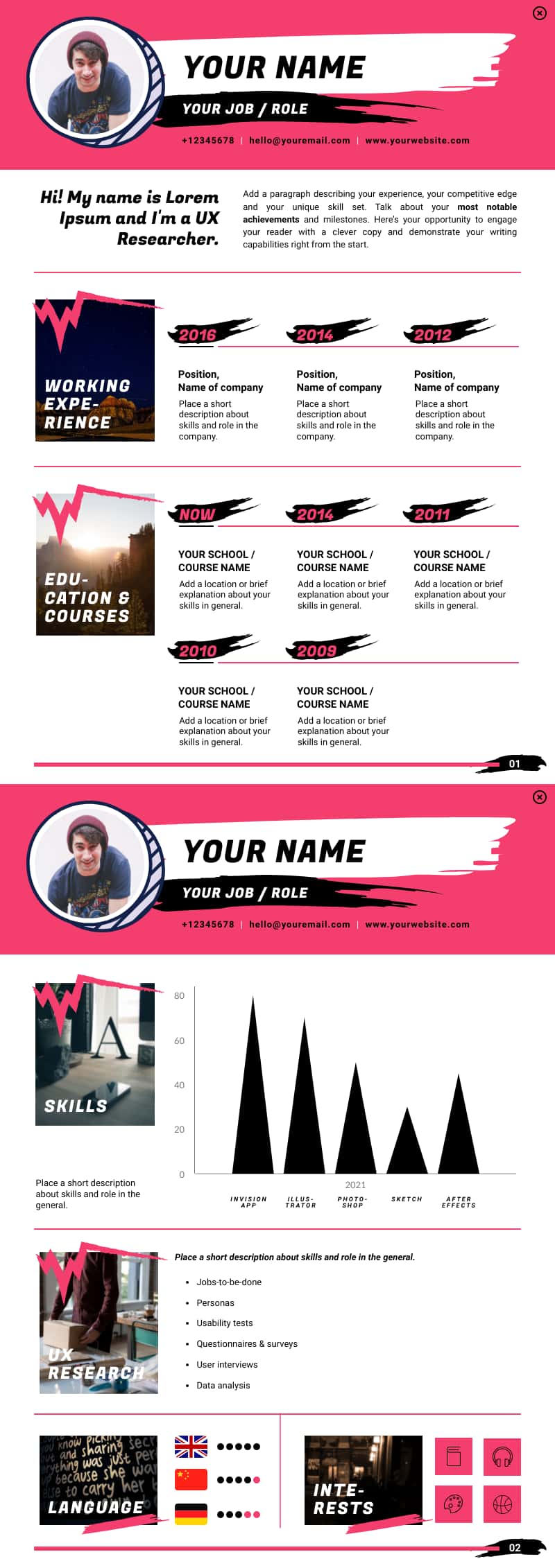 downloadable casual resume template