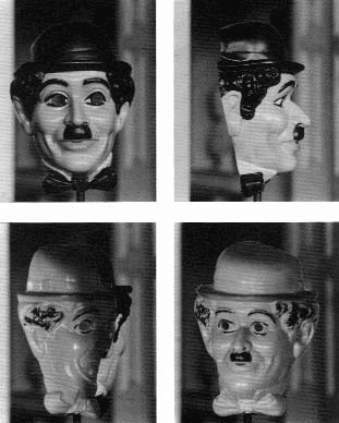 experimento de máscara oca, à medida que a máscara gira, o interior parece ter um formato de rosto tridimensional normal, em vez de uma cavidade côncava