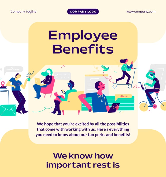 employee benefits, hr infographic
