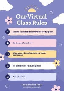 Our Virtual Class Rules Poster