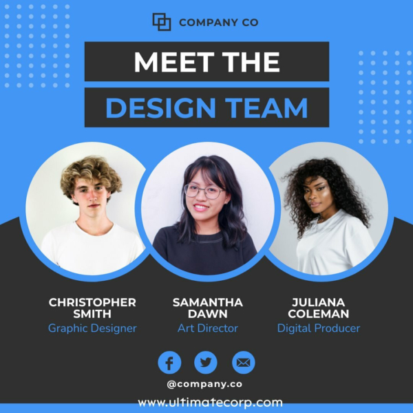 Meet the Design Team Instagram Post  Free Social Media Template -  Piktochart