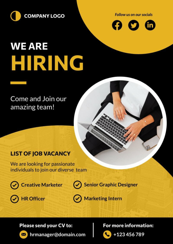 We are Hiring Poster