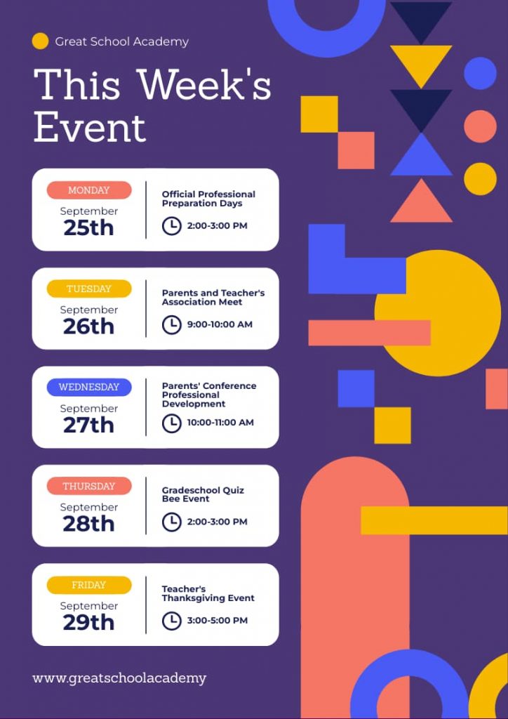 creative poster ideas using design elements for event posters with bold color scheme 