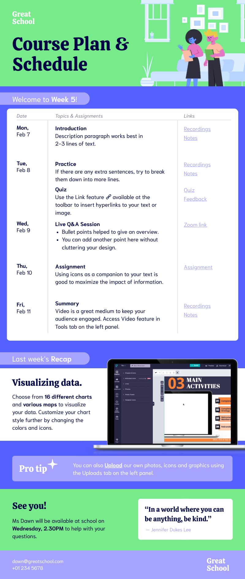 editable course syllabus with schedule template
