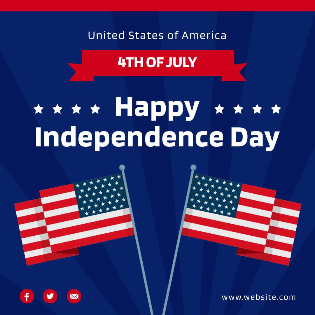 Happy Independence Day Instagram post template by Piktochart