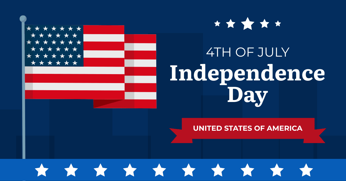 Independence Day Facebook post template by Piktochart