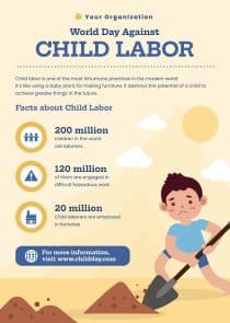 World's Day Against Child Labor Poster