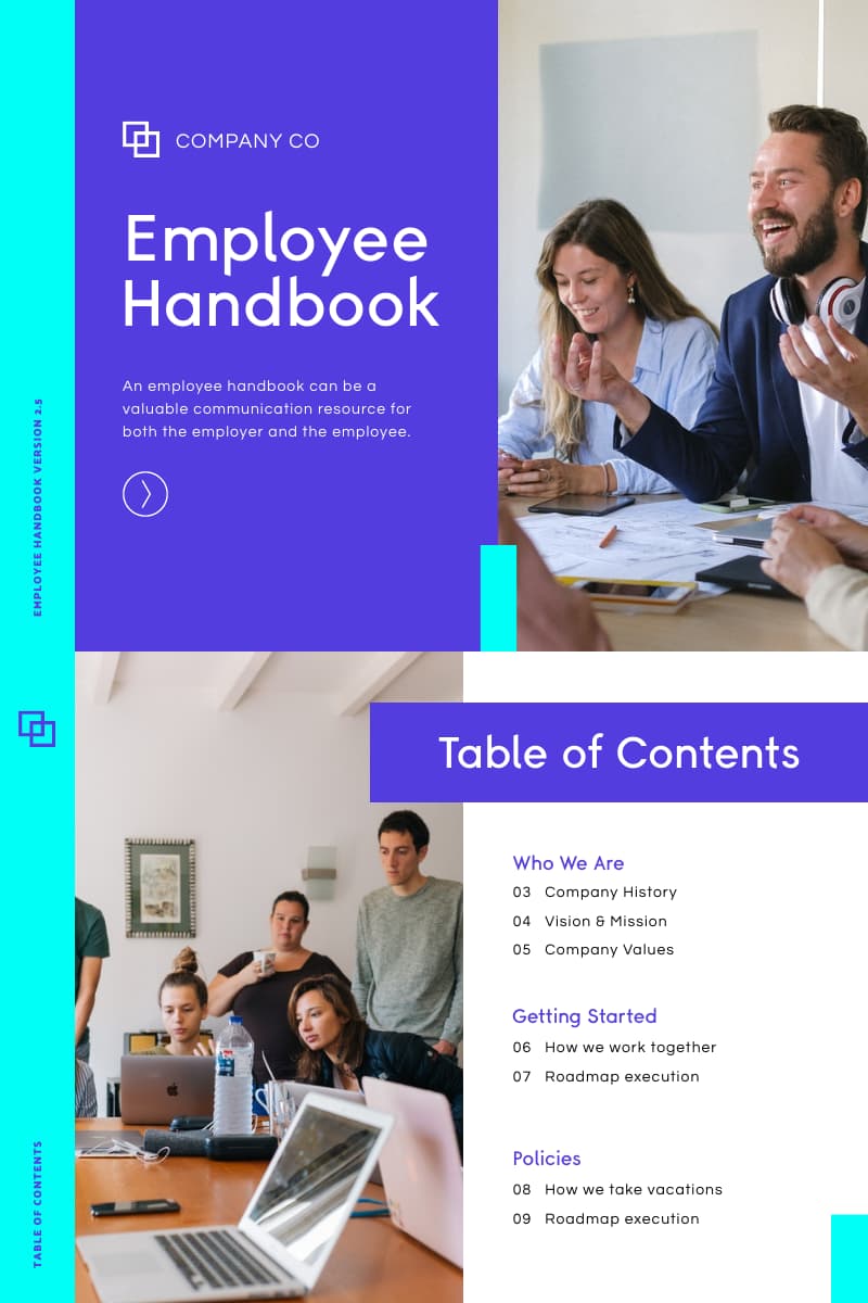 employee handbook presentation template