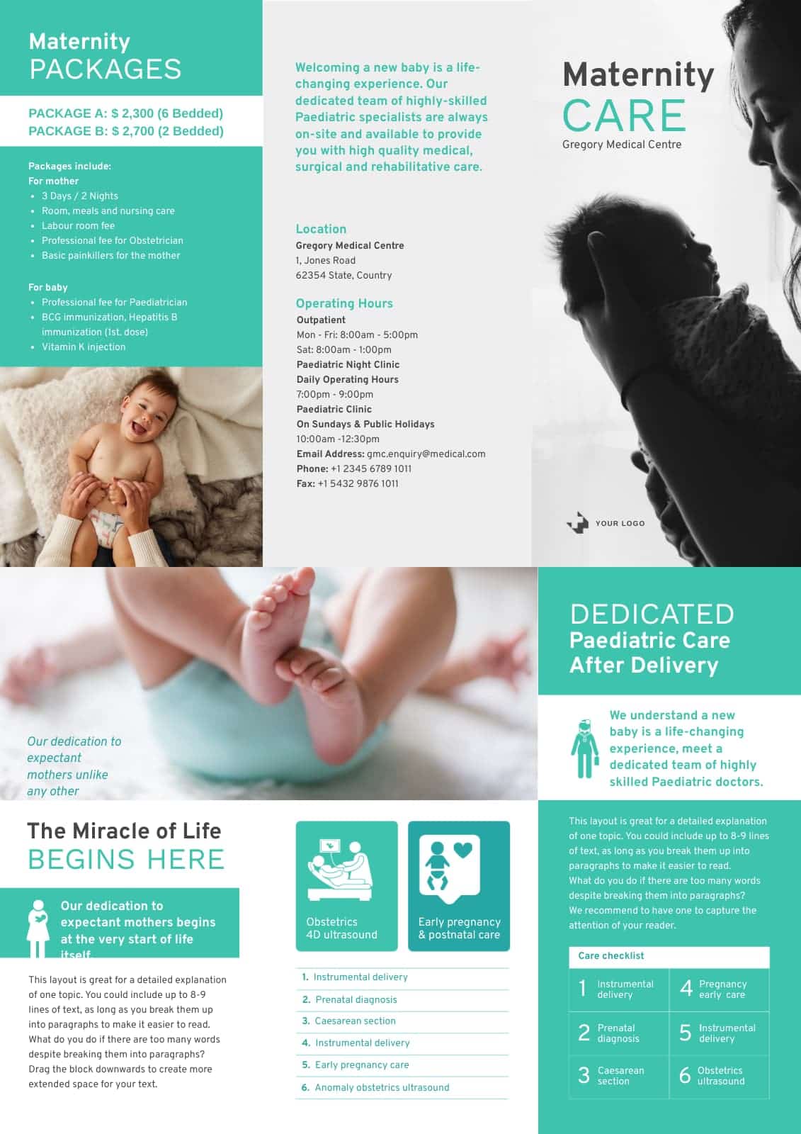 healthcare brochure template
