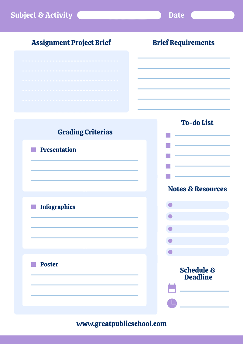 Printable worksheet template
