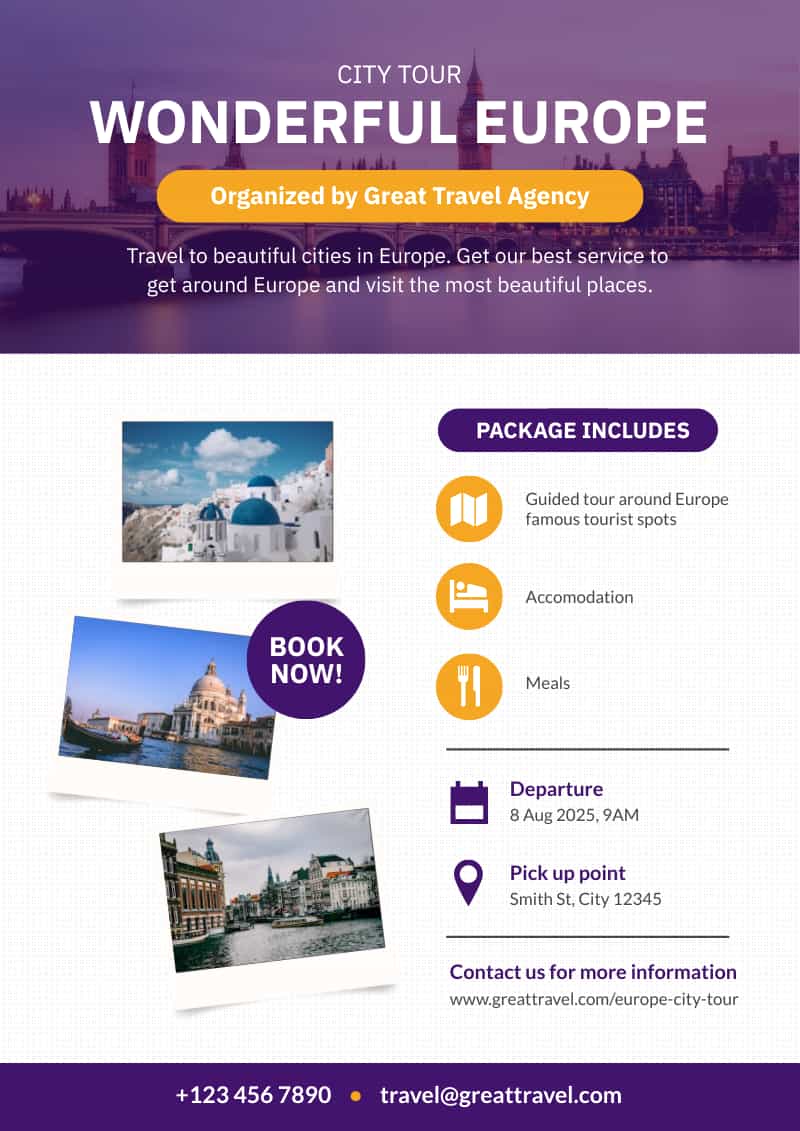 travel flyer template