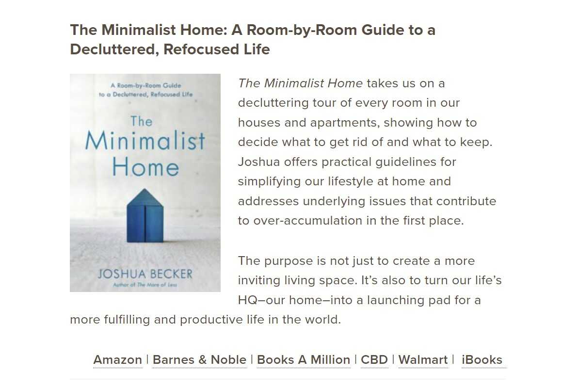 example of eBook by Becoming Minimalist