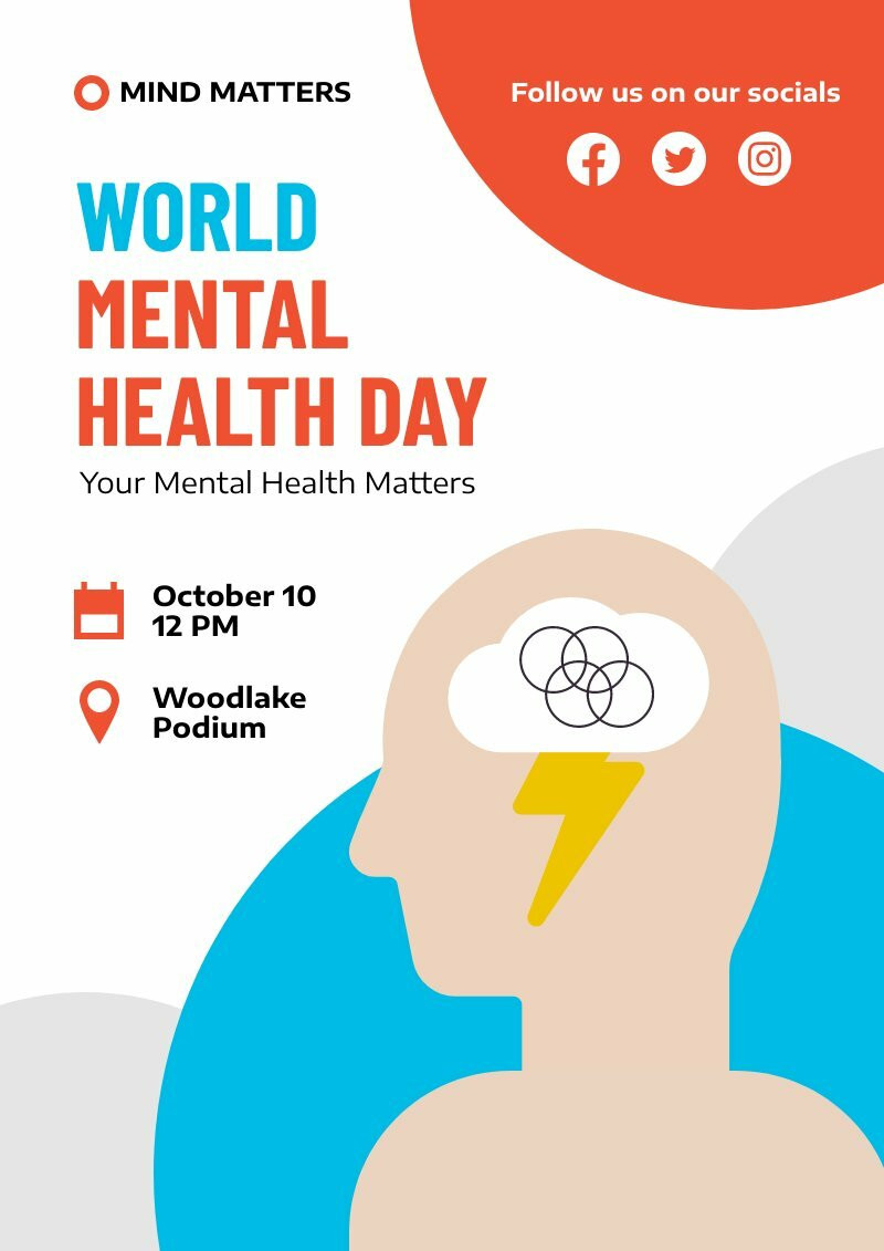 World Mental Health Day Creative Poster