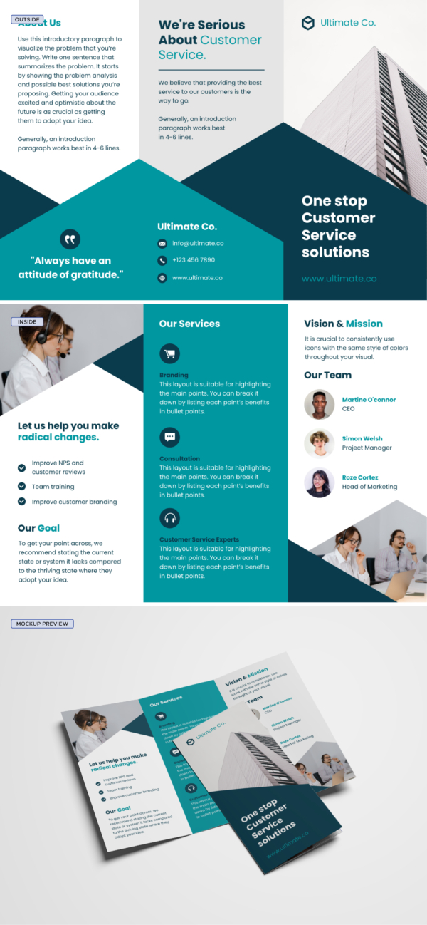 Business Company Trifold Brochure