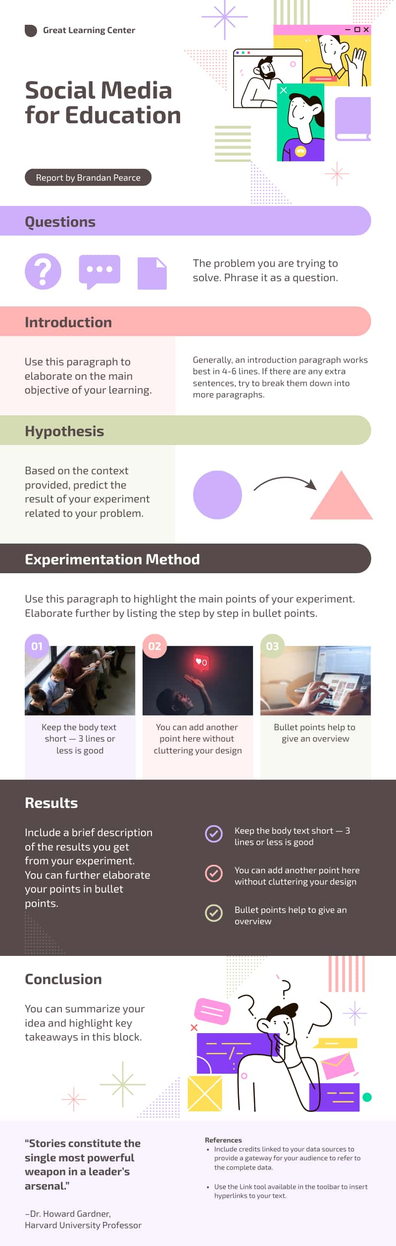 infographic template for school report