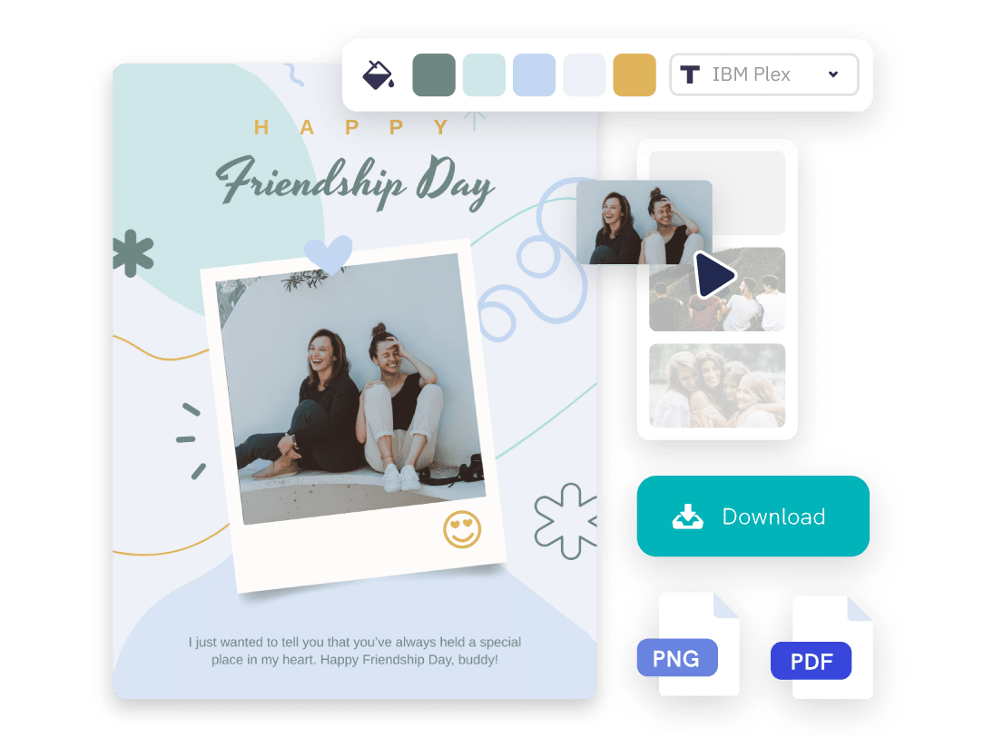 free online card maker by Piktochart to create custom cards