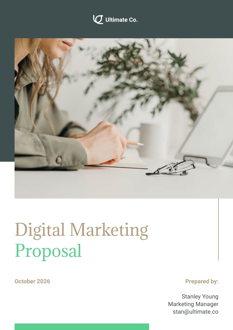 capa de modelo de proposta de marketing digital