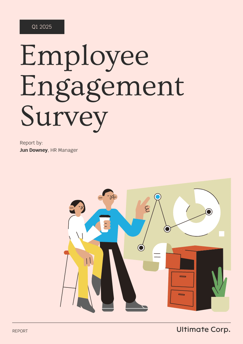 survey report template cover for problem solving reports via survey results 