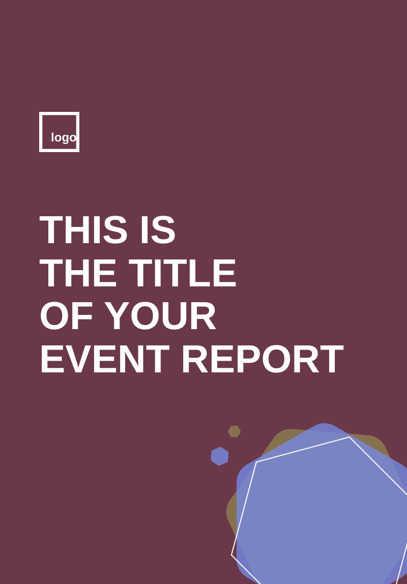 event report template cover