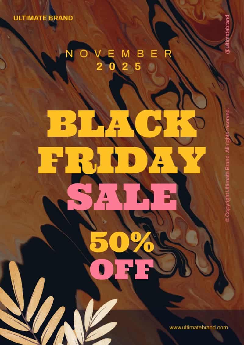 artistic black friday poster template