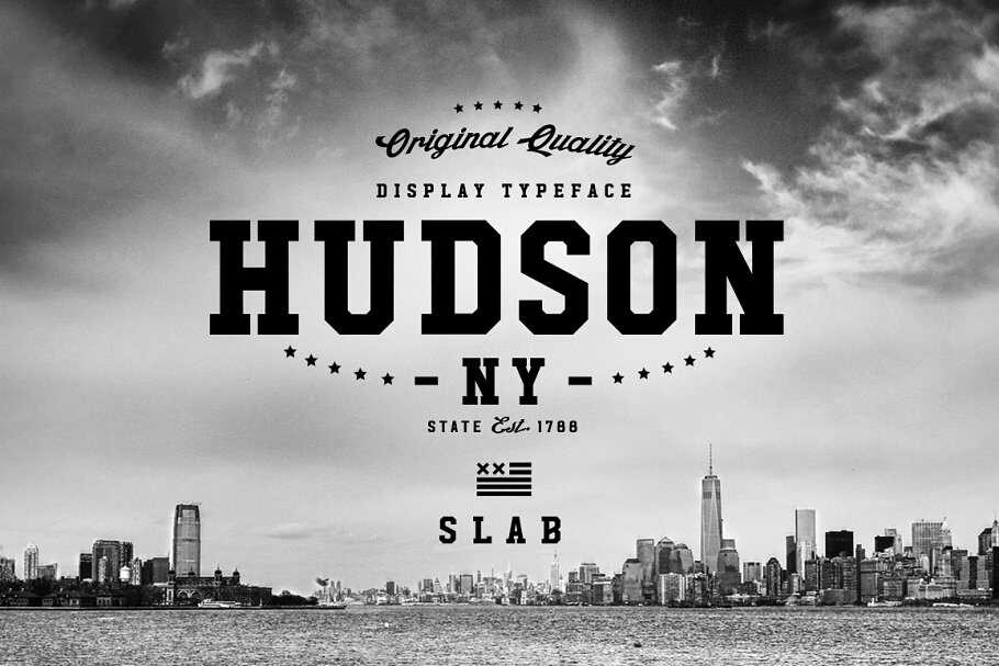 Hudson NY slab serif font
