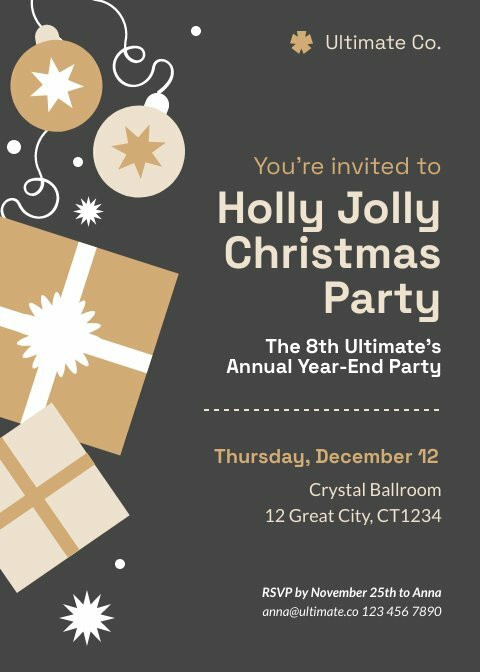 Company Christmas Party Invitation