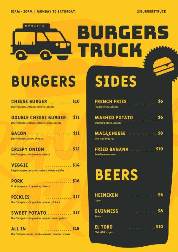 Best Food Trucks  Lifted Scoops - menu