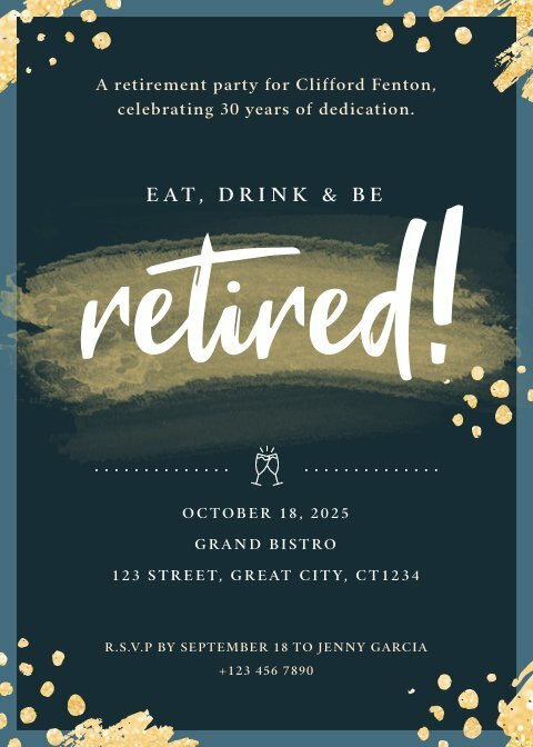 retirement invitations