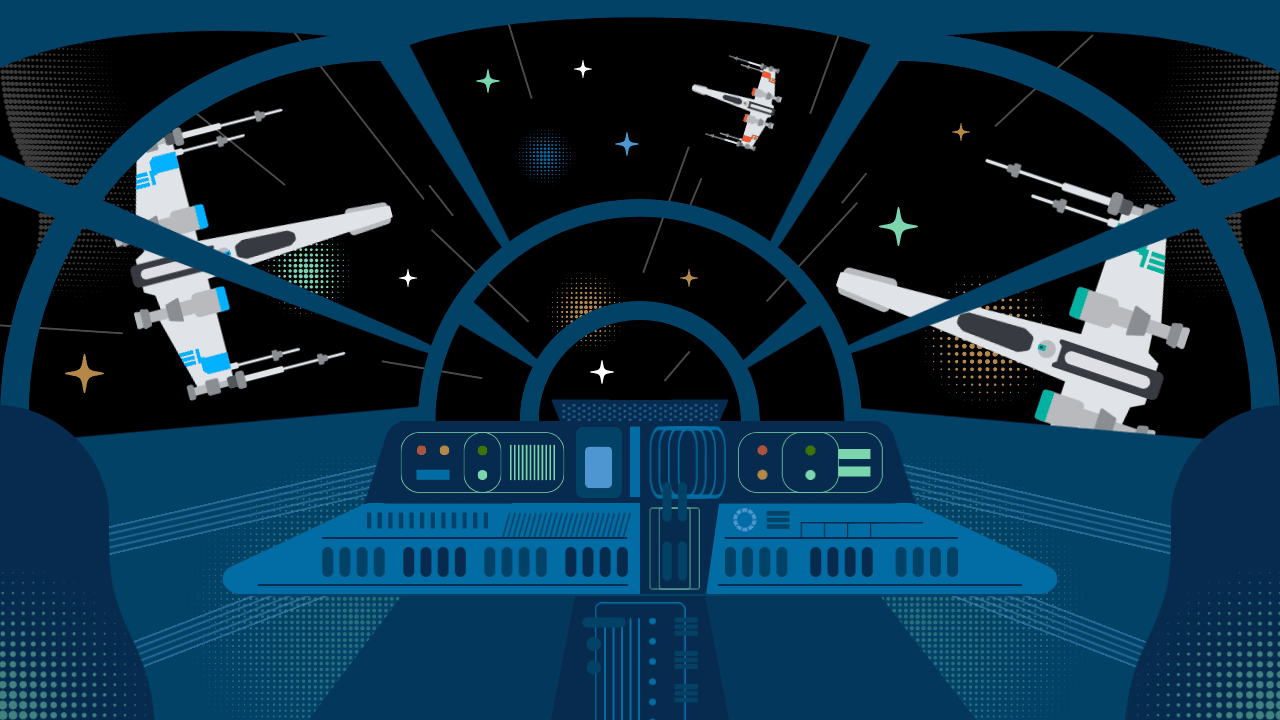 star wars zoom background template