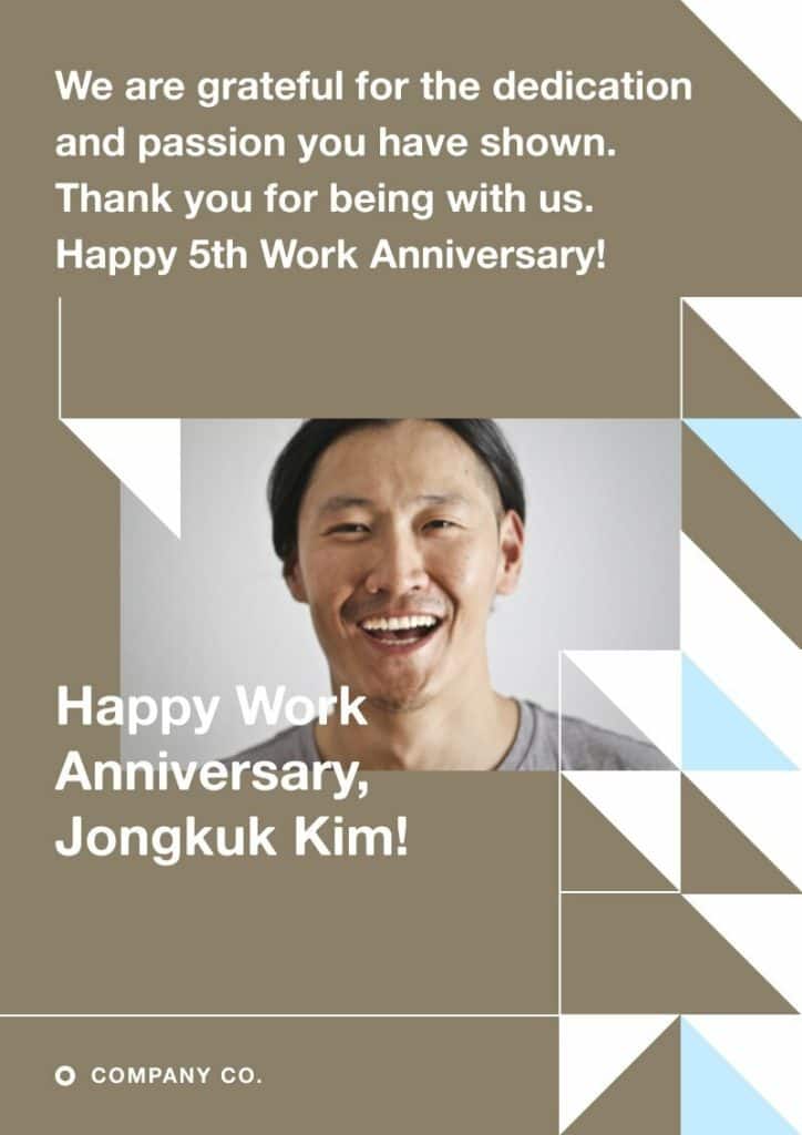 5 year work anniversary quotes, work anniversary poster template