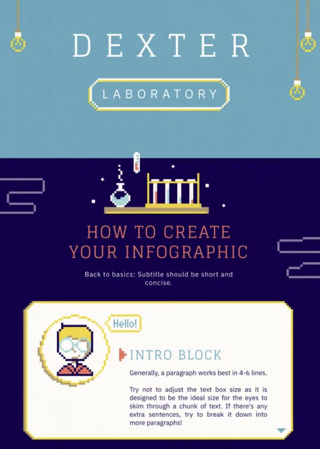 Infographic example template - Dexter's laboratory