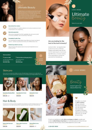 Beauty Product Bifold Brochure